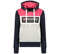 Geographical Norway Golem Lady - Sweat Femme Capuche Poches Kangourou - Sweatshirt Femmes Pull Casual Manches Longues Chaud (L, Marine)
