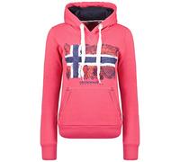 Geographical Norway gpalm Lady Sweat Femme Capuche Poches Kangourou - Sweatshirt Pull Manches Longues Chaud - Hoodie Veste Femmes Printemps Ete Automne Hiver (Rose L)