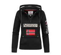 Geographical Norway GYMCLASS Lady - Sweat Femme Capuche Poches Kangourou - Sweatshirt Femmes Manche Longue Pull Casual Manches Longues Chaud - Hoodie Veste Tops Sport Noir L - Taille 3