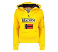 Geographical Norway GYMCLASS Lady - Sweat Femme Capuche Poches Kangourou - Sweatshirt Femmes Manche Pull Casual Manches Longues Chaud - Hoodie Veste Tops Sport Jaune Moutarde L - Taille 3