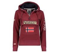 Geographical Norway GYMCLASS Lady - Sweat Femme Capuche Poches Kangourou - Sweatshirt Femmes Manche Pull Casual Manches Longues Chaud - Hoodie Veste Tops Sport Burgundy XL - Taille 4