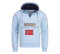 Geographical Norway Gymclass Men - Sweat Homme Capuche Poche Kangourou - Vêtement Sweatshirt Hoody Chaud Manches Longues - Pull Hommes Printemps Ete Automne Hiver (Bleu Ciel 3XL)