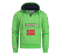 Geographical Norway Gymclass Sweat-Shirt À Capuche Sport, Vert GN, XXL Homme