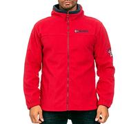 Geographical Norway Tamazonie Men - Polaire Mi Epaisse Homme Chaude Fermure Zip - Veste Automne Hiver Printemps Chaud Hommes - Longues Manches Pull Doux Confort Outdoor (Rouge S-Taille 1)