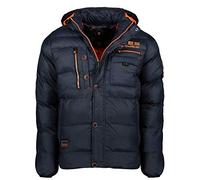 Geographical Norway Homme Matelassé Veste d'hiver Citernier Capuche - Marine, M