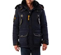 Geographical Norway Homme Veste d'hiver Parka Acore à Doublure Capuche - Marine, L