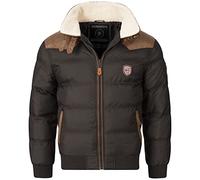 Geographical Norway Homme Veste Matelassée Veste D'Hiver - avec Doublure Chaud Anorak - Veste D'Extérieur pour L'Hiver/Automne dans Bundle avec UD Beanie - Noir, M