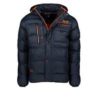 Geographical Norway Homme Veste Matelassée Veste d'hiver - avec Doublure Chaud Anorak - Veste D'Extérieur pour la Hiver/Automne dans Bundle avec UD Beanie - Marine, 3XL