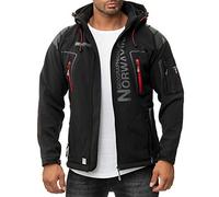 Geographical Norway Homme Veste Softshell Fonctionnelle Extérieur | Veste de loisirs respirante, randonnée, outdoor, avec capuche, coupe homme, BANS production