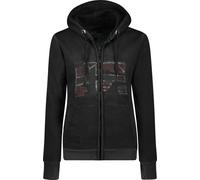 GEO NORWAY GOTZ Men - Sweat À Capuche Zippé Capuche - Sweats Shirts À Logo pour Homme - Sweat Shirt Hoody Chaud Manches Longues - Sweatshirt Sport Casual Regulier Noir - M