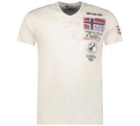 Geographical Norway JOTHAM T-Shirt Homme Beige Tricot Manches Courtes, beige, Large