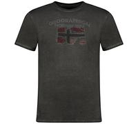 Geographical Norway JOTZ Men - Tee Shirt Coton Homme - T Shirts Classique avec Logo - Vêtement Corps Manche Courte Col Rond - Coupe Régulière Hommes Crew Neck Manches Courtes Noir L