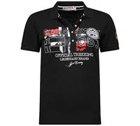 Geographical Norway Kerry Lady - Polo Coton Femme Col - Coupe Reguliere Manche Courte - T-Shirt Fit Respirant Classique Femme (Noir XL Taille 4)