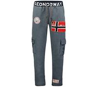 Geographical Norway Mycargo Men - Pantalon Jogging Imprimé Style Casual - Vêtements Qualité Sport Confortable Doux - Survêtement Homme Decontracté Coton (Gris_Fonce M)