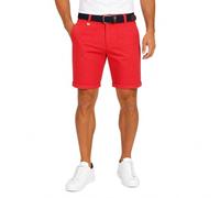 Geographical Norway Pacifique Men Bermuda Homme Taille avec Ceinture Impressions décoratives Poches côtés et arrière Drapeau Dos Style Casual Confortable été (Rouge L)