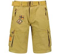 Geographical Norway Paintball Men Bermuda Homme Casual Coton - Short Hommes Sport Cargo - Shorts Bermudas Court A Ceinture Coupe Normale - Homme Printemps Été (Mastic L)