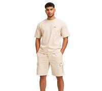 Geographical Norway Palafel Men Bermuda Homme Cargo Tissu nid d’Abeille Taille élastique Cordon réglable Short léger Respirant Style été (Sable L)
