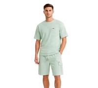 Geographical Norway Palafel Men Bermuda Homme Cargo Tissu nid d’Abeille Taille élastique Cordon réglable Short léger Respirant Style été (Sauge XL)