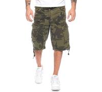 Geographical Norway Panoramique Men - Bermuda Homme Casual Coton - Short Hommes Sport Cargo - Bermudas Respirant Chino - Shorts Court A Ceinture - Coupe Normale Confortable (Camo Kaki M)