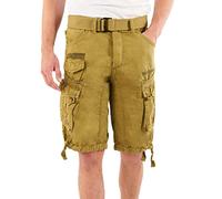 Geographical Norway Panoramique Men - Bermuda Homme Casual Coton - Short Hommes Sport Cargo - Shorts Bermudas Court A Ceinture Coupe Normale - Ideal Cadeau Homme Printemps Ete (Kaki 4XL-Taille 7)