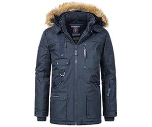 Geographical Norway Parka d'hiver pour Hommes Veste Hiver à Capuche - Doublé Chaud Parka - Extérieur Ski Snowboard Parka à Capuche dans Bundle avec UD Bonnet