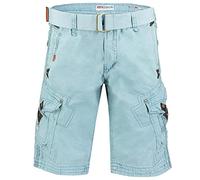 Geographical Norway Peanut Men - Bermuda Homme Casual Coton - Short Hommes Sport Cargo - Bermudas Respirant Décontracté Chino - Shorts Court A Ceinture - Coupe Normale Confortable Bleu Ciel 3XL