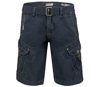 Geographical Norway Peanut Men - Bermuda Homme Casual Coton - Short Hommes Sport Cargo - Bermudas Respirant Décontracté Chino - Shorts Court A Ceinture - Coupe Normale Confortable Marine L