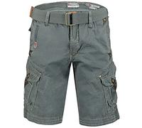 Geographical Norway Peanut Men - Bermuda Homme Casual Coton - Short Hommes Sport Cargo - Bermudas Respirant Décontracté Chino - Shorts Court A Ceinture - Coupe Normale Confortable Bleu XL