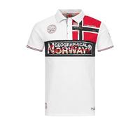 Geographical Norway, Polo pour Homme Manches Courte, modèle Kidney, Existe en 4 Coloris ,Blanc,XL