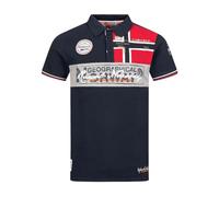 Geographical Norway, Polo pour Homme Manches Courte, modèle Kidney, Existe en 4 Coloris ,Marine,XL