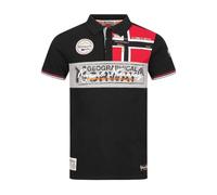 Geographical Norway, Polo pour Homme Manches Courte, modèle Kidney, Existe en 4 Coloris ,Noir,XXL