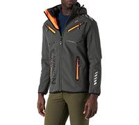 Geographical Norway Royaute Men - Veste Softshell Capuche Homme Impermeable - Manteau Outdoor Blouson Coupe Vent Tactique Resistant - Randonnee Ski Automne Hiver Printemps