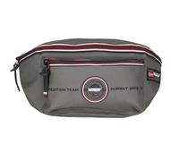 Geographical Norway Sarcelles Sac Banane Polyamide Multipoches Zippées Bandoulière Réglable Badge Imprimé Format Compact Voyage (Gris Fonce)