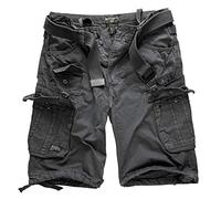 Geographical Norway Short cargo Bermuda avec ceinture Short Hunter en lot avec bandana UD, anthracite, 7XL