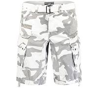 Geographical Norway Short cargo d'été bermuda court pour homme, Camo Blanc, S