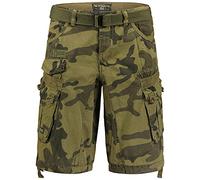 Geographical Norway Short cargo Pantalon court Bermuda avec ceinture Short Hunter en lot avec bandana UD, L