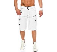 Geographical Norway Short Panoramique Bell Men/Short/Bermuda Homme/Pantacourt Cargo en Coton/Vêtement garçon/Shorts et Bermudas de qualité (as4, Alpha, x_l, Regular, Regular, White)