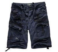 Geographical Norway Shorts Cargo Bermudas avec Ceinture Short Hunter Im Bundle avec UD Bandana - Bleu Marine Camouflage, M