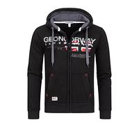 Geographical Norway Sweat à Capuche en Molleton entièrement zippé pour Homme, modèle Fespote Existe en 4 Coloris ,Noir,XL