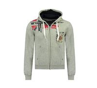 Geographical Norway Sweat à Capuche en Molleton entièrement zippé pour Homme, modèle Fespote Existe en 4 Coloris ,Gris Clair,M