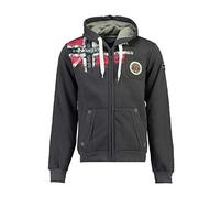Geographical Norway Sweat à Capuche en Molleton entièrement zippé pour Homme, modèle Fespote Existe en 4 Coloris ,Gris Foncé,L