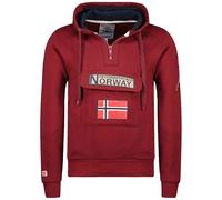 Geographical Norway - Sweat à capuche pour homme à manches longues modèle GYMCLASS Vêtements Bordeaux, taille L, Bordeaux