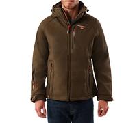Geographical Norway Taboo Men - Veste Softshell Capuche Homme Impermeable - Manteau Outdoor Blouson Coupe Vent Tactique Resistant - Randonnee Ski Automne Hiver Printemps (Kaki L-Taille 3)