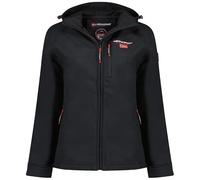 Geographical Norway Tacer Lady - Veste Femme Softshell Capuche Impermeable - Manteau Polaire Blouson Coupe Vent Resistant Travail - Vetement Randonnee Ski Automne Hiver Printemps
