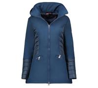 Geographical Norway Tadame Lady Veste Softshell Capuche Femme Impermeable Outdoor - Blouson Coupe Vent Resistant - Activites En Exterieur Randonnee Ski Automne Hiver Printemps (Marine L)