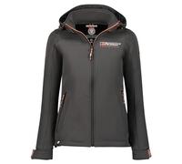 Geographical Norway takeni lady Veste Softshell Capuche Femme Impermeable Outdoor - Blouson Coupe Vent Resistant - Activites En Exterieur Randonnee Ski Automne Hiver Printemps (Gris fonce XL)