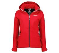 Geographical Norway takeni lady Veste Softshell Capuche Femme Impermeable Outdoor - Blouson Coupe Vent Resistant - Activites En Exterieur Randonnee Ski Automne Hiver Printemps (Rouge XL)