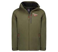 Geographical Norway Takito Kaki DB Men 009 (WY1161H/GN-Kaki) Veste softshell pour homme en kaki, coupe-vent, respirante, confortable, légère, confortable, confortable, avec capuche, éléments
