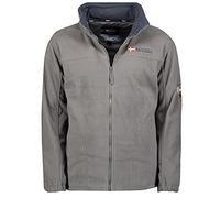 Geographical Norway TAMAZONIE Men - Polaire Homme Chaude Epaisse Fermeture Zip - Veste Sweats Hiver Chaud Hommes Doux - Sweat Doublure Longues Manches - Pull Confort Outdoor D-Grey/Navy 3XL
