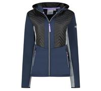 Geographical Norway Tarkness Lady Veste Softshell Capuche Femme Impermeable Outdoor - Blouson Coupe Vent Resistant - Activites En Exterieur Randonnee Ski Automne Hiver Printemps (Marine XL)